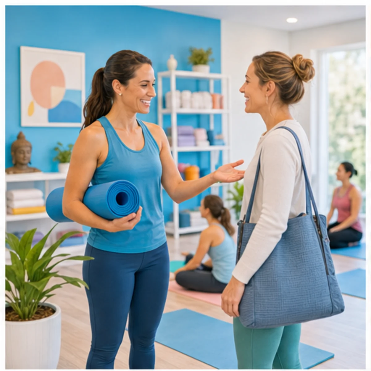 Smackdab CRM hero image for yoga studios showing hero consultation